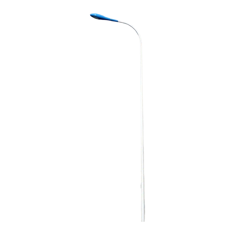 Curved-Arm LED Street Light Pole
